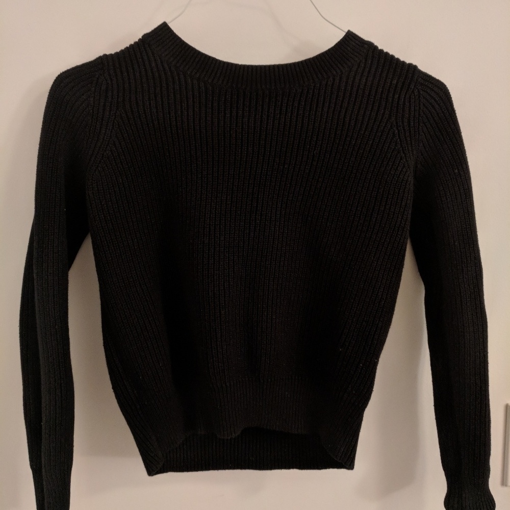 Banana Republic Crop Black Sweater Size S